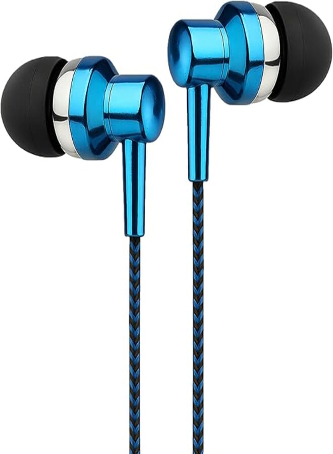Astrum Wired Stereo Headset Earphone EB250 Metallic Paint Blue